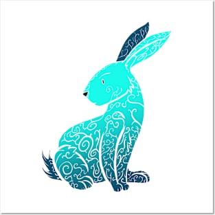 alt bunny - mint Posters and Art